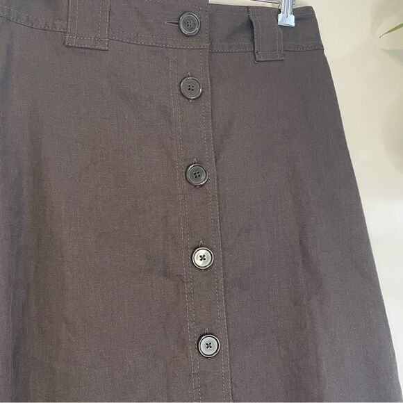 Banana Republic Chocolate Brown Button down shirt Size 4 - Picture 3 of 8